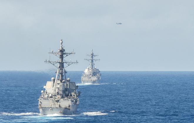 美艦沖闖南海最新消息，緊張局勢(shì)下的多方面解讀，南海緊張局勢(shì)升級(jí)，美艦沖闖與多方面解讀最新動(dòng)態(tài)
