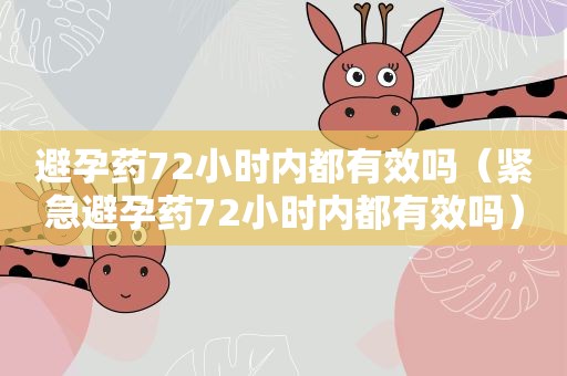 避孕藥72小時內(nèi)都有效嗎？全面解析避孕藥的作用與注意事項，避孕藥作用與注意事項詳解，72小時內(nèi)并非絕對有效！