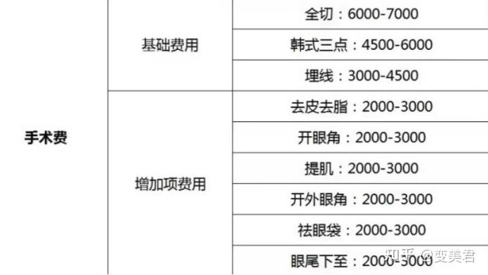 開眼角手術(shù)價格表及其影響因素詳解，開眼角手術(shù)價格及其影響因素解析