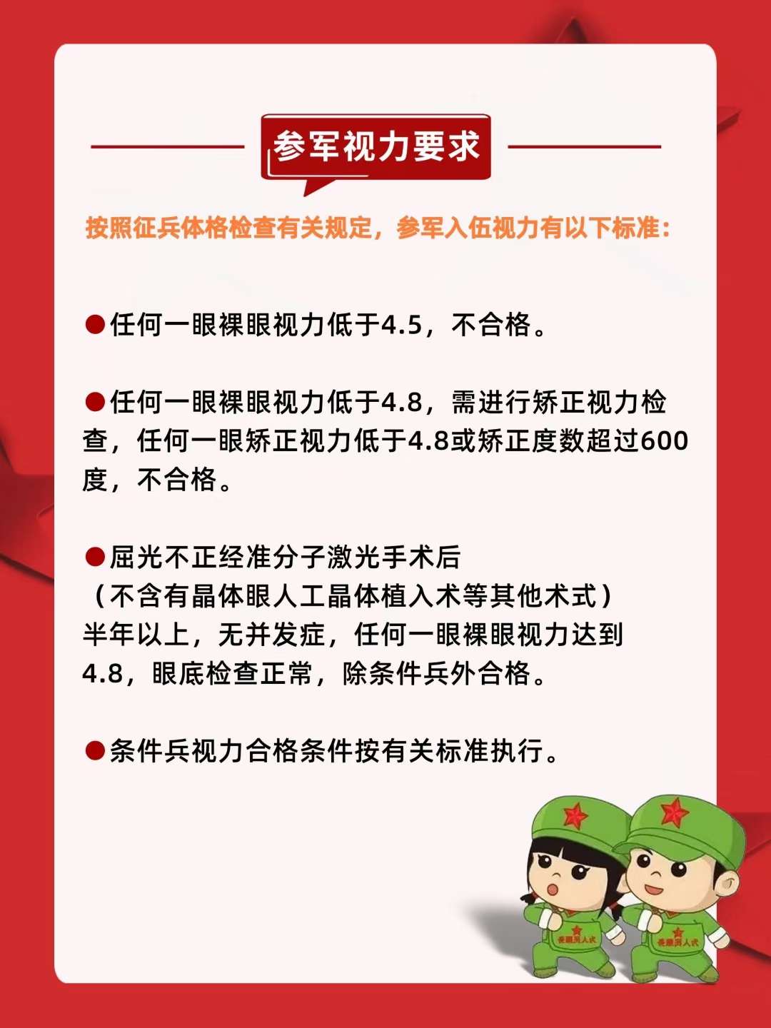 關(guān)于2023年當(dāng)兵近視可接受度數(shù)的最新解讀，2023年當(dāng)兵近視可接受度數(shù)最新解讀，視力要求放寬，更多機(jī)會(huì)圓夢(mèng)軍旅生涯
