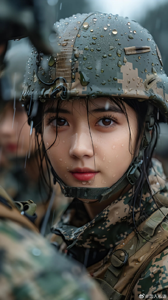 中國女兵英姿颯爽，堅(jiān)韌與力量的完美融合，中國女兵的堅(jiān)韌力量，英姿颯爽，力量與柔美的交融